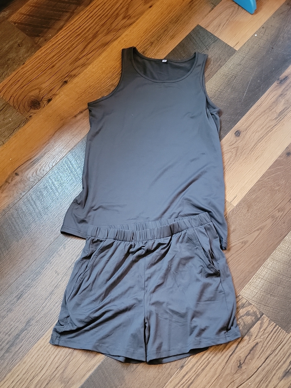 Women's Charcoal Gray Tank and Shorts Sleep Set